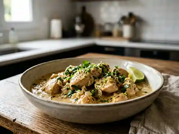 Poulet crémeux au lait de coco et citron vert - Photo de présentation
