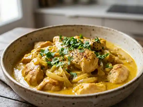 Poulet crémeux au lait de coco et épices - Photo de présentation