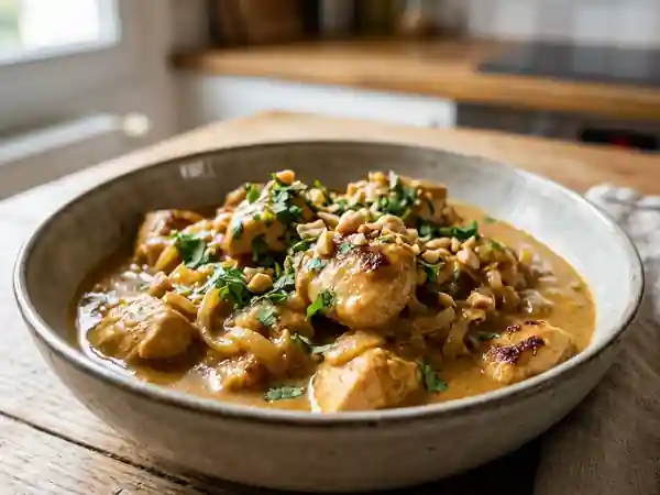 Poulet crémeux aux arachides et épices - Photo de présentation