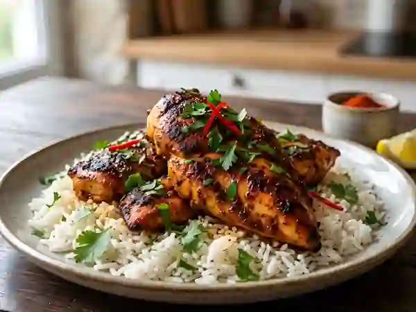 Poulet doré au paprika et cumin - Photo de présentation