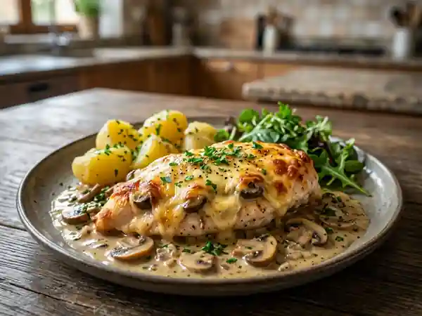 Poulet jurassien gratiné au Comté fondant - Photo de présentation