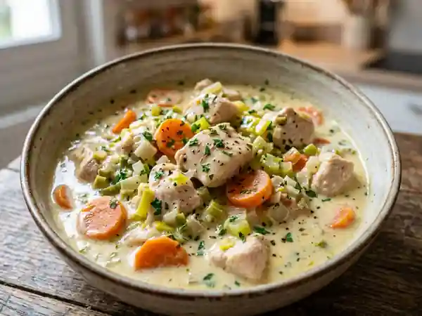 Waterzoï de poulet crémeux aux légumes - Photo de présentation