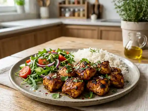Dés de Poulet Grillés aux Épices - Photo de présentation