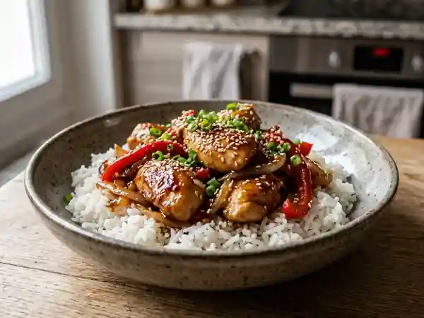 Poulet Caramélisé au Miel et Gingembre - Photo de présentation