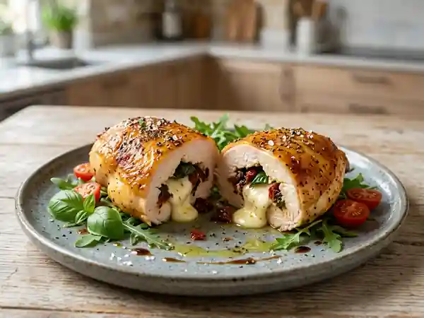 Poulet Farci à l'Italienne au Cœur Fondant - Photo de présentation
