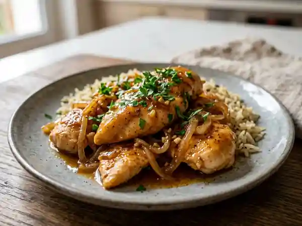 Poulet caramélisé au miel et à la cannelle - Photo de présentation