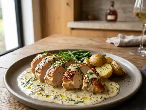 Poulet Fondant à l'Estragon et Cognac - Photo de présentation