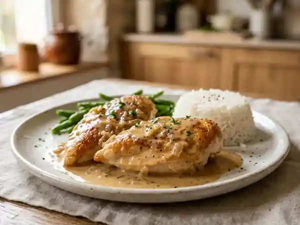 Poulet Fondant au Pastis et Crème Onctueuse - Photo de présentation