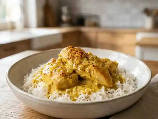 Poulet Fondant à la Crème de Safran - Photo de présentation