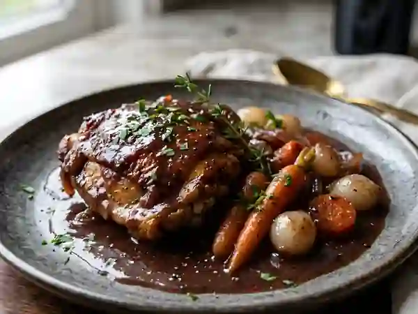Poulet au Vin Rouge et Aromates - Photo de présentation