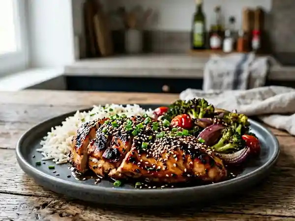 Poulet grillé à la sauce soja façon barbecue : recette savoureuse et facile - Photo de présentation