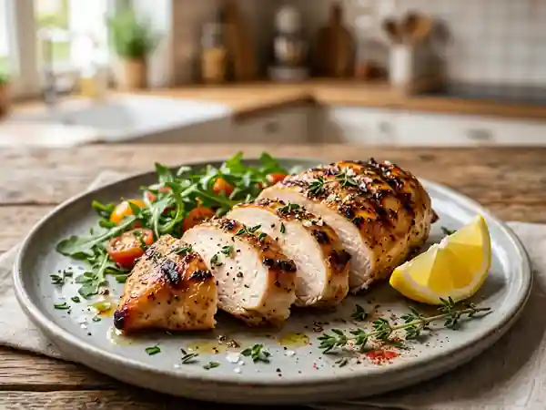 Poulet grillé tendre au paprika et thym - Photo de présentation