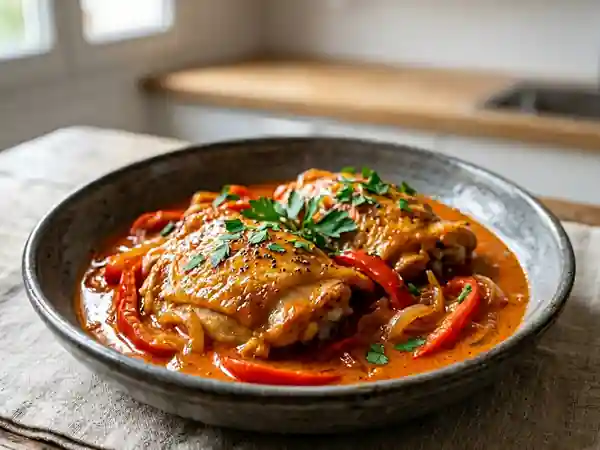 Poulet hongrois au paprika : recette traditionnelle savoureuse - Photo de présentation