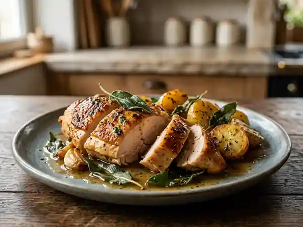 Poulet infusé au beurre de sauge - Photo de présentation