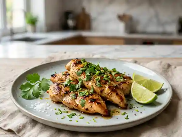 Poulet mariné au citron vert : recette savoureuse et facile - Photo de présentation