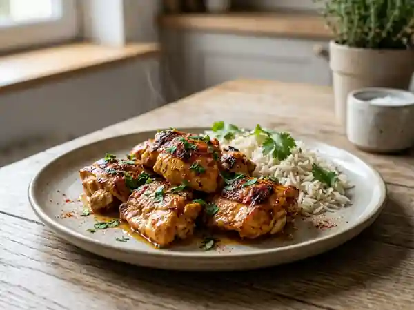 Poulet mariné au yaourt et paprika : recette savoureuse et facile - Photo de présentation