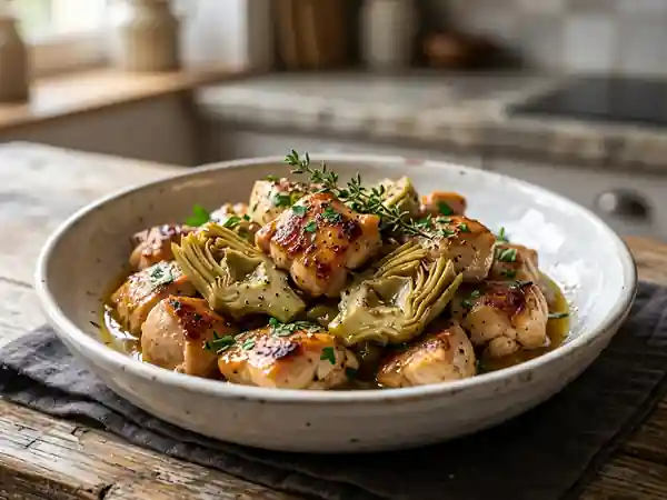 Poulet Citronné aux Cœurs d'Artichauts - Photo de présentation