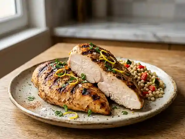 Poulet mariné grillé à la cannelle : recette savoureuse et parfumée - Photo de présentation