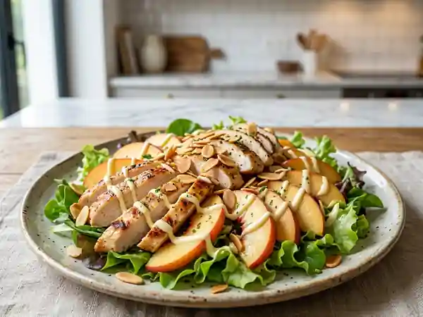 Poulet Melba : Recette Classique Gourmande au Poulet, Pêches et Sauce Mayonnaise - Photo de présentation
