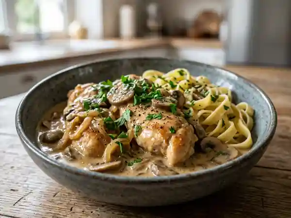 Poulet Fondant à la Bière et Champignons - Photo de présentation
