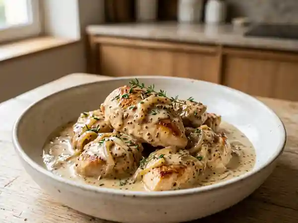 Poulet au cidre crémeux et moutarde - Photo de présentation