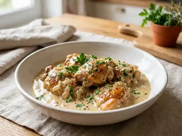 Poulet au Riesling onctueux et parfumé - Photo de présentation