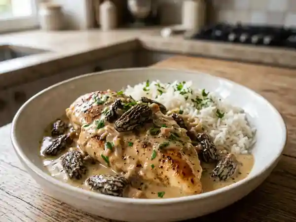 Poulet Onctueux au Vin Jaune et Morilles - Photo de présentation