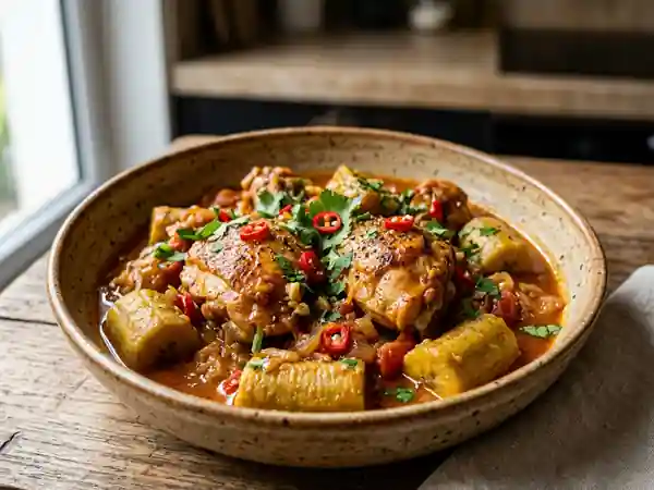 Poulet aux bananes vertes et gingembre - Photo de présentation
