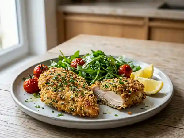 Poulet pané aux fines herbes croustillant et savoureux - Photo de présentation