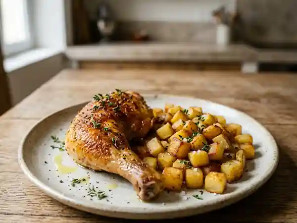 Poulet Paysan et Rissolé de Pommes de Terre - Photo de présentation