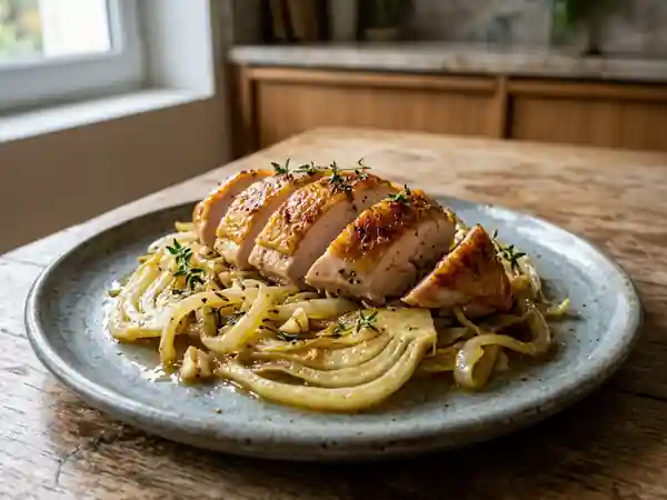 Poulet rôti au fenouil façon Caravel : recette savoureuse et parfumée - Photo de présentation