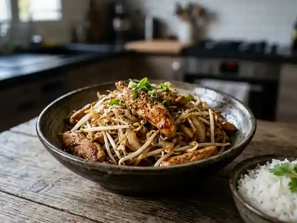 Poulet au soja croquant et gingembre frais - Photo de présentation