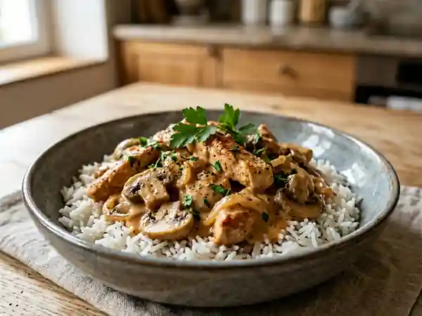 Poulet Stroganoff crémeux à la russe : recette facile et savoureuse - Photo de présentation