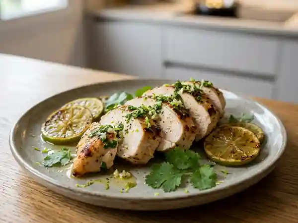 Poulet fondant au citron vert et coriandre - Photo de présentation
