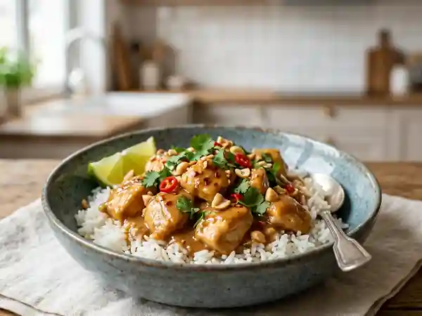 Poulet Thaï Fondant Sauce Cacahuète - Photo de présentation