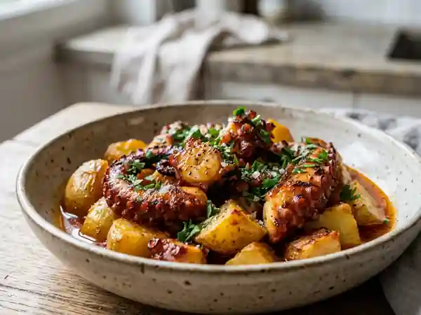 Poulpe à la portugaise : recette traditionnelle savoureuse - Photo de présentation