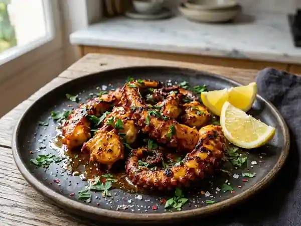 Poulpe au paprika : chair tendre et grillée - Photo de présentation