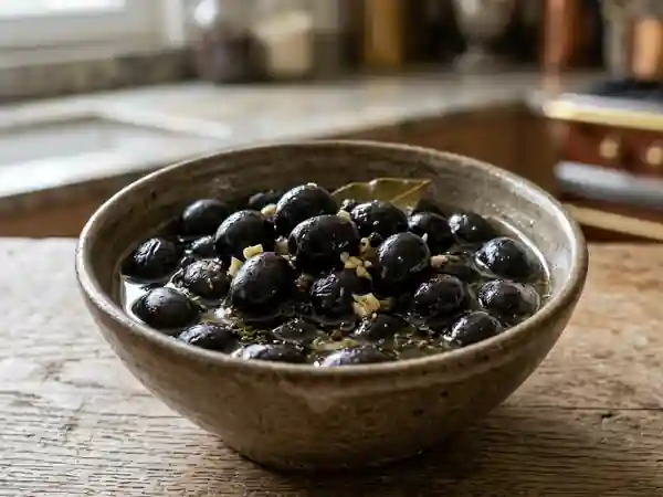 Préparation maison des olives noires en saumure : recette facile et savoureuse - Photo de présentation