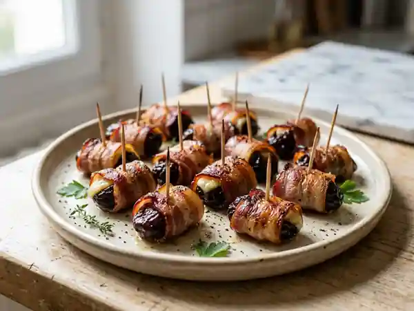 Pruneaux au Bacon Fondants : Recette Apéritive Gourmande - Photo de présentation