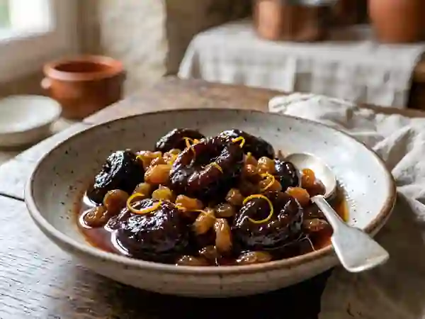 Pruneaux au Vin Rouge et à la Cannelle - Photo de présentation