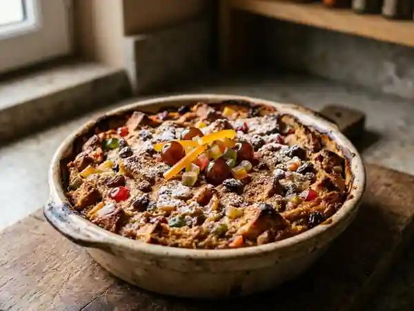 Pudding aux fruits confits : dessert gourmand et facile - Photo de présentation