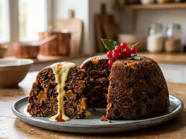 Pudding de Noël Moelleux aux Épices - Photo de présentation