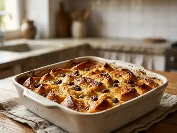 Pudding gourmand au pain au lait : recette facile et rapide - Photo de présentation