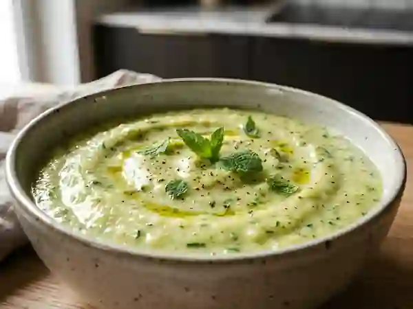 Purée Crémeuse Courgette et Menthe Fraîche - Photo de présentation