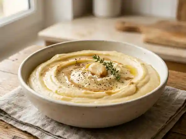 Purée d'ail onctueuse et savoureuse : recette facile pour un accompagnement parfumé - Photo de présentation