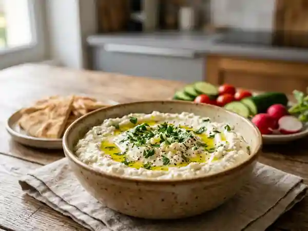 Kafteri : crème de feta fondante à l'ail - Photo de présentation