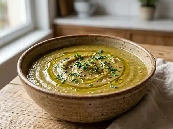 Purée de lentilles vertes onctueuse et parfumée - Photo de présentation