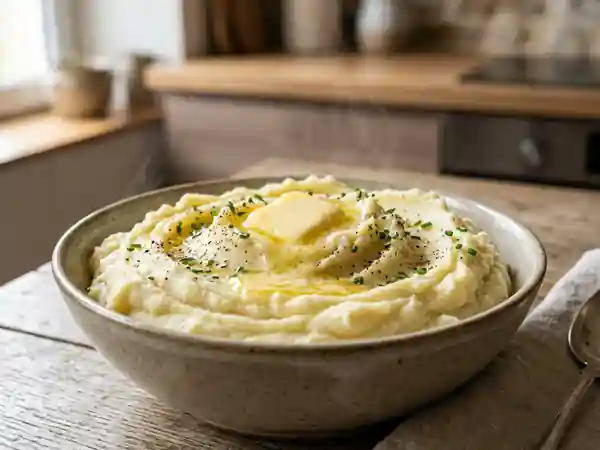 Purée de pommes de terre traditionnelle façon grand-mère - Photo de présentation
