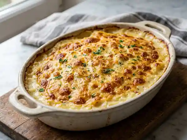 Purée gratinée au fromage fondant - Photo de présentation