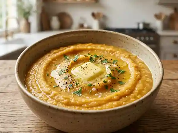 Mousseline onctueuse de pois cassés et navets - Photo de présentation